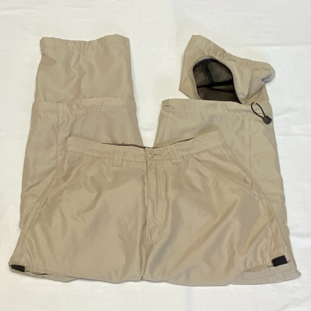 OTB Khaki Denim Cargo Pants 30 Zip-Off Convertible 3-in-1 Baggy HipHop Outdoors - Picture 7 of 12